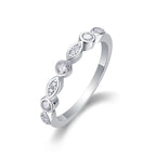 18K White Gold Gradient Diamond Eternity Ring for Women