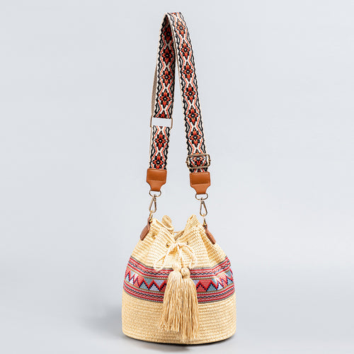 Ethnic Style Tassel Woven Bag