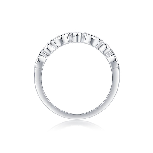 18K White Gold Gradient Diamond Eternity Ring for Women