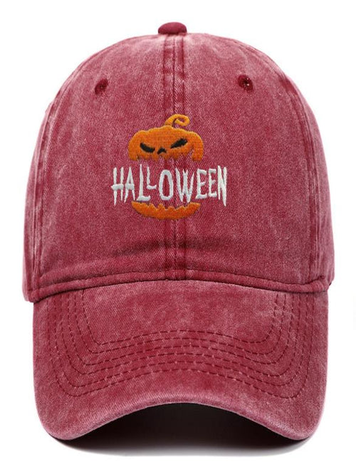 Halloween Horror Pumpkin Embroidered Baseball Cap