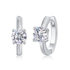 18K White Gold Four-Prong 0.5 Carat Round Diamond Earrings (0.5 Carat per Earring)