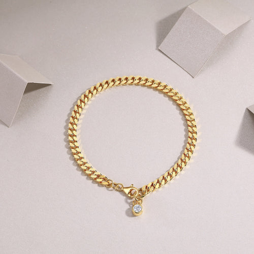 18K Gold Plated 4mm Moissanite Bracelet