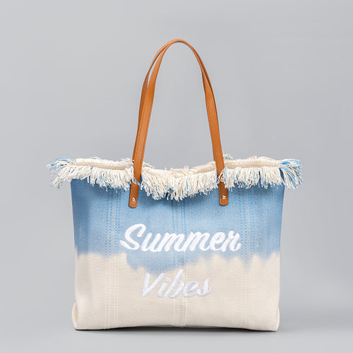 Summer Vibes Embroidered Tote Bag