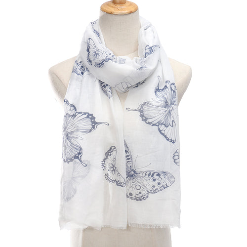 Ladies' Butterfly Printed Scarf Shawl