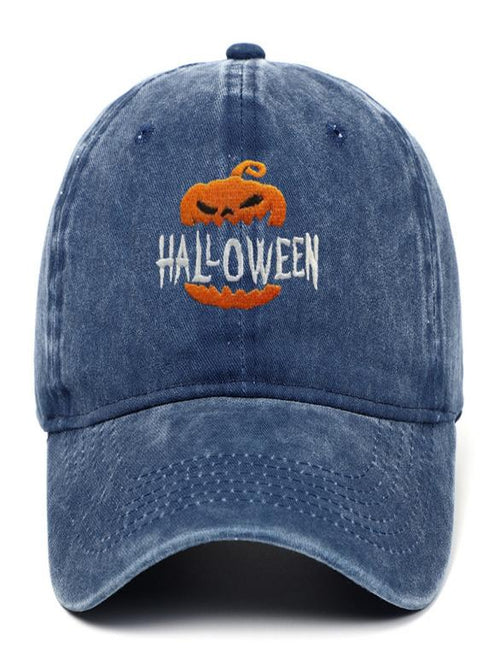 Halloween Horror Pumpkin Embroidered Baseball Cap