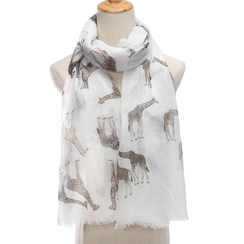 Ladies' Giraffe Printed Scarf Shawl