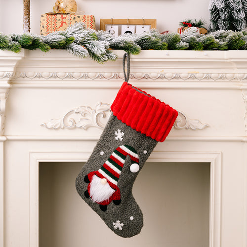 Christmas Forest Elf Short Plush Gift Socks