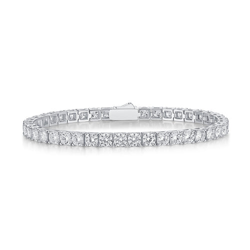 18K White Gold 3mm Moissanite Bracelet