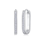 18K White Gold 26-Round Diamond Earrings