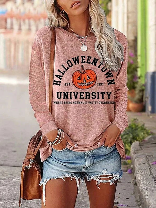 Halloween 3D Pumpkin Printed Long Sleeve