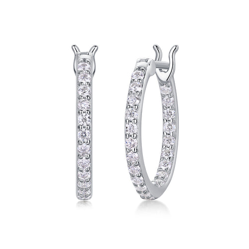 18K White Gold 44 Round Diamond Earrings