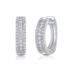 18K White Gold 76-Round Diamond Earrings