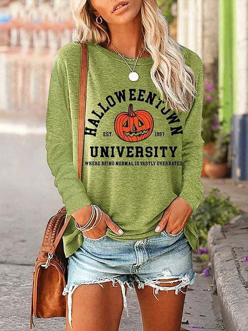 Halloween 3D Pumpkin Printed Long Sleeve