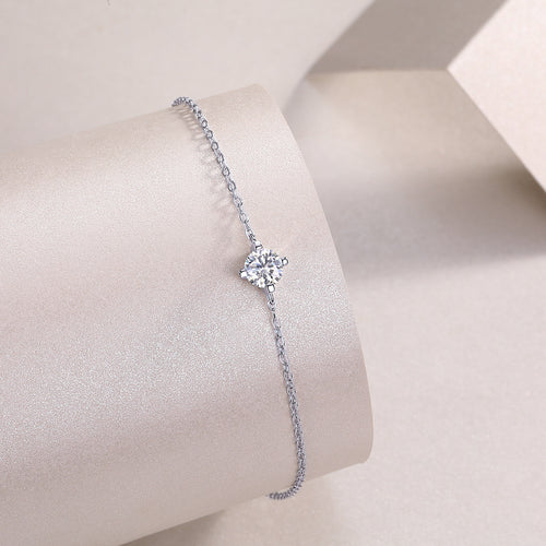 18K White Gold 0.5 Carat Moissanite Bracelet