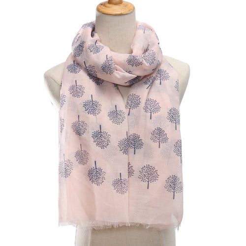 Ladies' Tree Printed Scarf Shawl