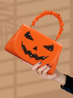 Halloween Pumpkin Grimace Handheld Small Square Bag