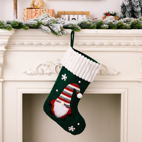 Christmas Forest Elf Short Plush Gift Socks