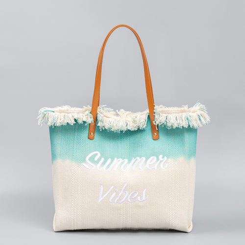 Summer Vibes Embroidered Tote Bag