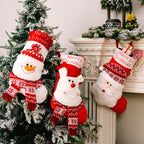 Santa Claus Snowman & Elk Christmas Knitted Gift Socks