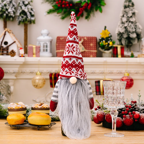 Christmas Long Beard Forest Elf Wine Bottle Cover