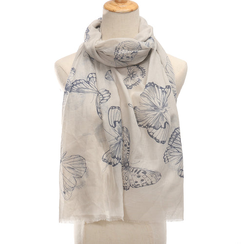 Ladies' Butterfly Printed Scarf Shawl