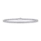 18K White Gold 2mm Moissanite Bracelet