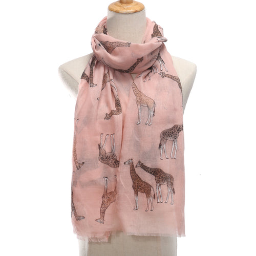 Ladies' Giraffe Printed Scarf Shawl