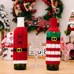 Christmas Belt Knitted Wine Bottle Cover