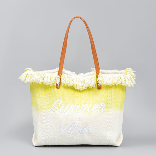 Summer Vibes Embroidered Tote Bag