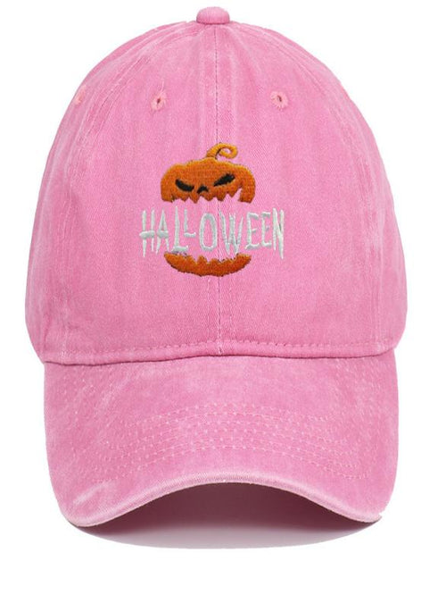 Halloween Horror Pumpkin Embroidered Baseball Cap