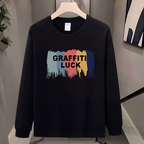 Colorful Graffiti Round Neck Long Sleeve