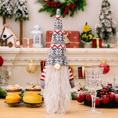 Christmas Long Beard Forest Elf Wine Bottle Cover