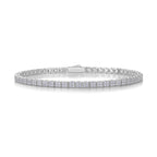 18K White Gold 1.2mm Moissanite Bracelet