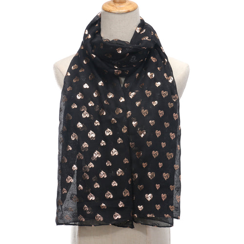 Ladies' Heart-Shaped Printed Scarf Shawl