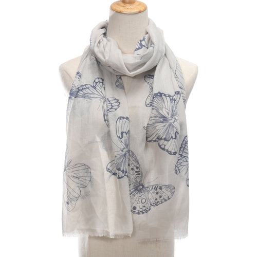 Ladies' Butterfly Printed Scarf Shawl