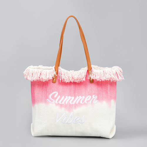 Summer Vibes Embroidered Tote Bag