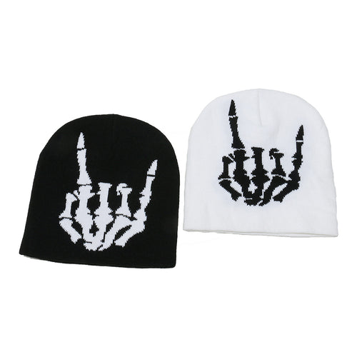 Halloween Skeleton Finger Jacquard Knitted Wool Hat