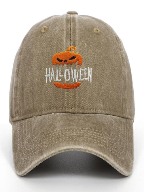 Halloween Horror Pumpkin Embroidered Baseball Cap