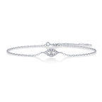 18K White Gold "Window to the Soul" Moissanite Bracelet