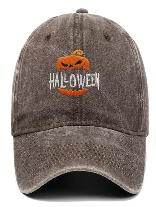 Halloween Horror Pumpkin Embroidered Baseball Cap