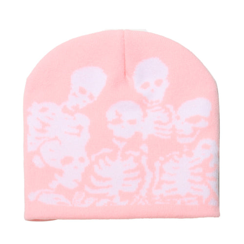 Halloween Skeleton Jacquard Knitted Woolen Hat