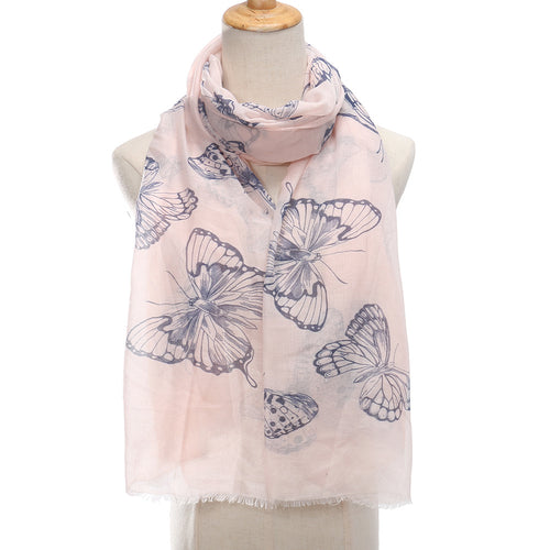 Ladies' Butterfly Printed Scarf Shawl