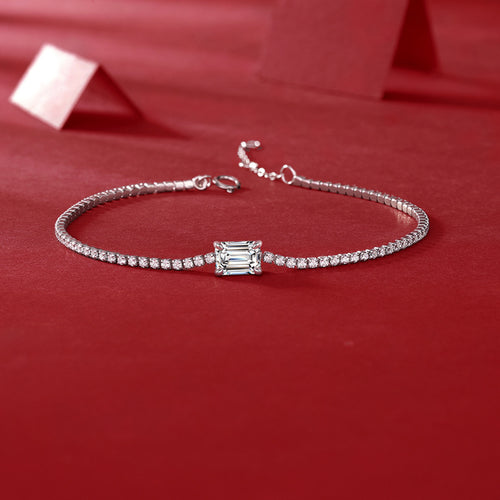 18K White Gold 1 Carat Moissanite Bracelet