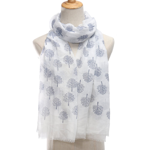 Ladies' Tree Printed Scarf Shawl