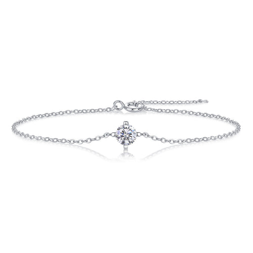 18K White Gold 0.5 Carat Moissanite Bracelet