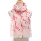 Ladies' Flamingo Printed Scarf Shawl