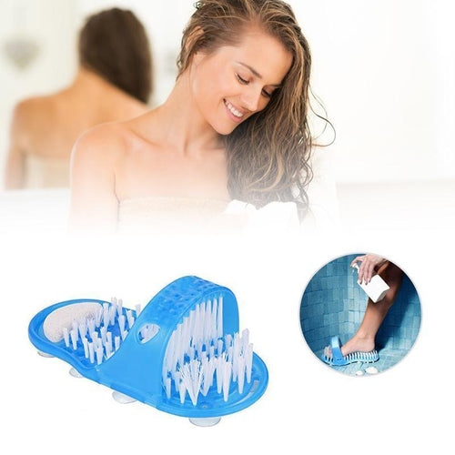 Shower Sandal Foot Scrubber With Pumice Stone