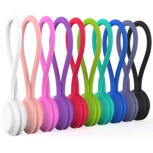 Silicone Cord Winder Magnetic Cable Clips (10 PCS)