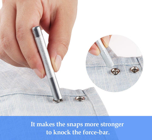 Metal Snap Buttons Rings with Fastener Pliers Press Tool Kit