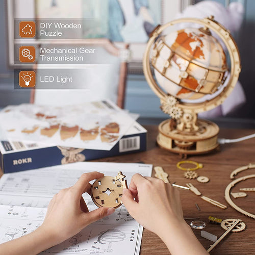 Luminous Globe 3D Wooden Puzzle